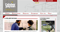 Desktop Screenshot of latelierpaysan.org